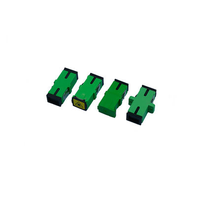 Bom preço Kit óptico personalizado de adaptador de fibra verde SC com flange ou sem flange on-line