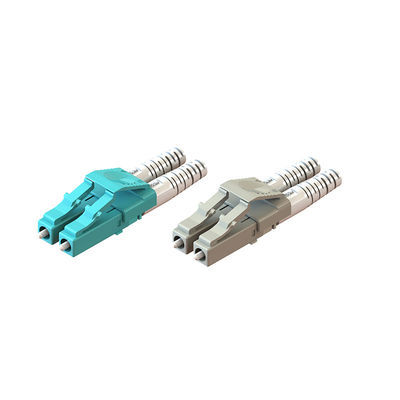 Conector duplex de fibra óptica LC Conexões duplas para redes de alta densidade