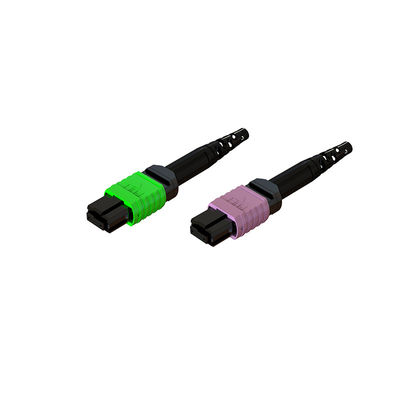 MPO Fibra Óptica Conector termina para Jumper cabo com variedade de cores em botão