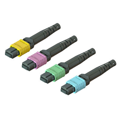 Telecomunicações MPO Fibra Óptica Conector 3.5 60mm 12 / 16 / 24 Núcleos Homem Feminino