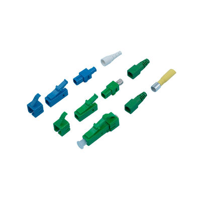 Conector de fibra óptica de tipo LC compacto e durável para redes de alta densidade
