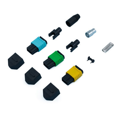 Conector de Fibra Óptica MPO Masculino Feminino 40G a 400G Redes Conector de Fibra Pigtail